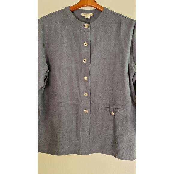 Vtg PAUL REID Silk Textured Button Up Jacket Women Sz S Quiet Luxury Workwear - Picture 4 of 8